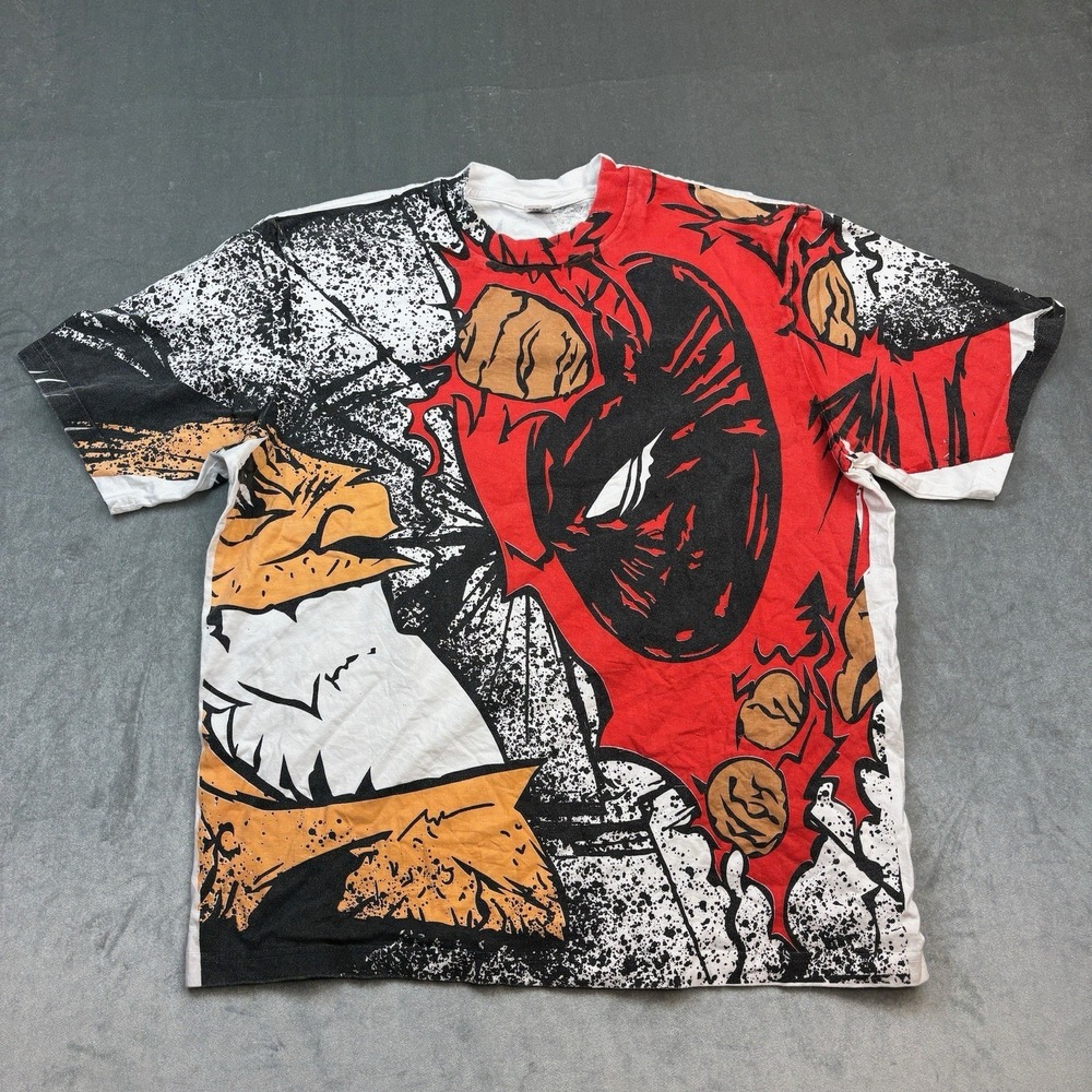 VTG Rare Marvel Comic Deadpool Graphic T Shirt Mens Size XL AOP